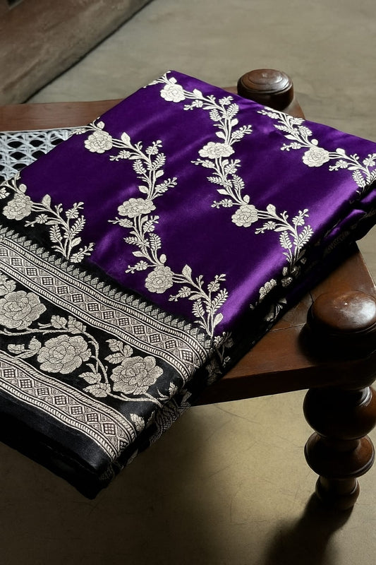 Banarasi soft Mashru Silk saree with traditional zari work Designer wedding & festive wear saree for Women’s