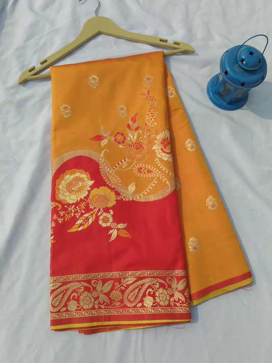Banarasi Stylish Designer Katan Silk  Traditional Saree For Women’s