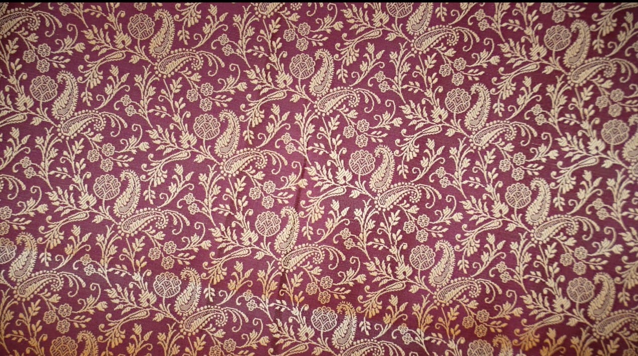 Pashmeena Silk Banarasi Saree with Intricate Zari Jaal Work